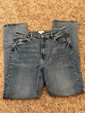 Classic Straight Leg Blue Jeans